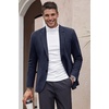image:imageCOOFANDY Mens Smart Wash Blazer Regular Fit Cotton Sport Coat Casual Suit JacketNavy Blue