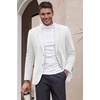 image:imageCOOFANDY Mens Smart Wash Blazer Regular Fit Cotton Sport Coat Casual Suit JacketWhite