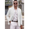 image:imageCOOFANDY Mens Smart Wash Blazer Regular Fit Cotton Sport Coat Casual Suit JacketWhite