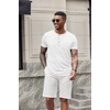 image:imageCOOFANDY Mens Soft Henley Short Sleeve T Shirts Casual Basic Shirt with Pocket 3 Button Tees Summer TopsWhite