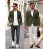 image:imageCOOFANDY Mens Sport Coat Casual Slim Fit Blazer Jacket Lightweight Two Button Suit JacketsArmy Green