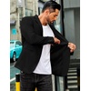 image:imageCOOFANDY Mens Sport Coat Casual Slim Fit Blazer Jacket Lightweight Two Button Suit JacketsBlack
