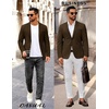 image:imageCOOFANDY Mens Sport Coat Casual Slim Fit Blazer Jacket Lightweight Two Button Suit JacketsBrown