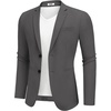image:imageCOOFANDY Mens Sport Coat Casual Slim Fit Blazer Jacket Lightweight Two Button Suit JacketsDark Grey