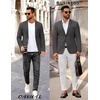 image:imageCOOFANDY Mens Sport Coat Casual Slim Fit Blazer Jacket Lightweight Two Button Suit JacketsDark Grey