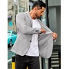 image:imageCOOFANDY Mens Sport Coat Casual Slim Fit Blazer Jacket Lightweight Two Button Suit JacketsLight Grey