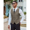 image:imageCOOFANDY Mens Suit Vests Slim Fit Waistcoat Notch Lapel Casual Formal VestBrown