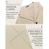 image:imageCOOFANDY Mens Suit Vests Slim Fit Waistcoat Notch Lapel Casual Formal VestLight Khaki