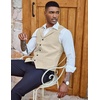 image:imageCOOFANDY Mens Suit Vests Slim Fit Waistcoat Notch Lapel Casual Formal VestLight Khaki