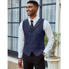 image:imageCOOFANDY Mens Suit Vests Slim Fit Waistcoat Notch Lapel Casual Formal VestNavy Blue