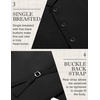 image:imageCOOFANDY Mens Suit Vests Slim Fit Waistcoat Notch Lapel Casual Formal VestSolid Color  Black