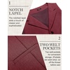 image:imageCOOFANDY Mens Suit Vests Slim Fit Waistcoat Notch Lapel Casual Formal VestWine Red
