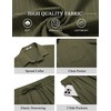 image:imageCOOFANDY Mens Summer Beach Outfits 2 Piece Short Sets Shirts and Shorts Vacation Texture Linen Sets for MenArmy Green