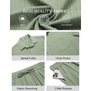 image:imageCOOFANDY Mens Summer Beach Outfits 2 Piece Short Sets Shirts and Shorts Vacation Texture Linen Sets for MenLight Green