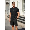 image:imageCOOFANDY Mens T Shirt Short Sleeve Classic Crew Neck TShirt Casual Summer Basic Tee ShirtsAll Black