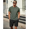 image:imageCOOFANDY Mens T Shirt Short Sleeve Classic Crew Neck TShirt Casual Summer Basic Tee ShirtsArmy Green