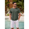 image:imageCOOFANDY Mens T Shirt Short Sleeve Classic Crew Neck TShirt Casual Summer Basic Tee ShirtsArmy Green
