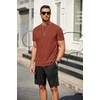 image:imageCOOFANDY Mens T Shirt Short Sleeve Classic Crew Neck TShirt Casual Summer Basic Tee ShirtsCaramel