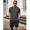 image:imageCOOFANDY Mens T Shirt Short Sleeve Classic Crew Neck TShirt Casual Summer Basic Tee ShirtsDark Gray