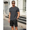 image:imageCOOFANDY Mens T Shirt Short Sleeve Classic Crew Neck TShirt Casual Summer Basic Tee ShirtsDark Gray