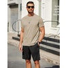 image:imageCOOFANDY Mens T Shirt Short Sleeve Classic Crew Neck TShirt Casual Summer Basic Tee ShirtsKhaki