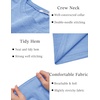image:imageCOOFANDY Mens T Shirt Short Sleeve Classic Crew Neck TShirt Casual Summer Basic Tee ShirtsLight Blue