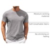 image:imageCOOFANDY Mens T Shirt Short Sleeve Classic Crew Neck TShirt Casual Summer Basic Tee ShirtsLight Gray