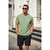 image:imageCOOFANDY Mens T Shirt Short Sleeve Classic Crew Neck TShirt Casual Summer Basic Tee ShirtsLight Green