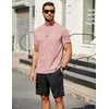 image:imageCOOFANDY Mens T Shirt Short Sleeve Classic Crew Neck TShirt Casual Summer Basic Tee ShirtsLight Pink