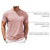 image:imageCOOFANDY Mens T Shirt Short Sleeve Classic Crew Neck TShirt Casual Summer Basic Tee ShirtsLight Pink