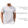 image:imageCOOFANDY Mens T Shirt Short Sleeve Classic Crew Neck TShirt Casual Summer Basic Tee ShirtsWhite