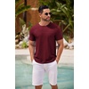 image:imageCOOFANDY Mens T Shirt Short Sleeve Classic Crew Neck TShirt Casual Summer Basic Tee ShirtsWine Red