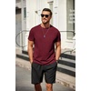image:imageCOOFANDY Mens T Shirt Short Sleeve Classic Crew Neck TShirt Casual Summer Basic Tee ShirtsWine Red