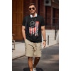 image:imageCOOFANDY Mens T Shirt Short Sleeve Classic Crew Neck TShirt Casual Summer Basic Tee ShirtsY Black Red White Flag