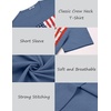 image:imageCOOFANDY Mens T Shirt Short Sleeve Classic Crew Neck TShirt Casual Summer Basic Tee ShirtsY Blue Red White Flag