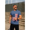 image:imageCOOFANDY Mens T Shirt Short Sleeve Classic Crew Neck TShirt Casual Summer Basic Tee ShirtsY Blue Red White Flag