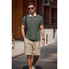 image:imageCOOFANDY Mens T Shirt Short Sleeve Classic Crew Neck TShirt Casual Summer Basic Tee ShirtsYblackArmy Green2 Pack