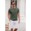 image:imageCOOFANDY Mens T Shirt Short Sleeve Classic Crew Neck TShirt Casual Summer Basic Tee ShirtsYblackArmy GreenBlue3 Pack