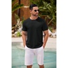 image:imageCOOFANDY Mens T Shirt Short Sleeve Classic Crew Neck TShirt Casual Summer Basic Tee ShirtsYblackDark Gray2 Pack