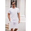 image:imageCOOFANDY Mens T Shirt Short Sleeve Classic Crew Neck TShirt Casual Summer Basic Tee ShirtsYblackWhite2 Pack