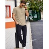 image:imageCOOFANDY Mens T Shirts Casual Short Sleeve Cotton Tee Shirts Hipster Hip Hop Longline TShirt Basic Summer Tops3 Pack Black Dark Grey  Grey