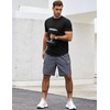 image:imageCOOFANDY Mens T Shirts Casual Short Sleeve Cotton Tee Shirts Hipster Hip Hop Longline TShirt Basic Summer Tops3 Pack Black Light Grey  White