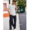 image:imageCOOFANDY Mens T Shirts Casual Short Sleeve Cotton Tee Shirts Hipster Hip Hop Longline TShirt Basic Summer Tops3 Pack Black Light Grey  White
