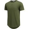 image:imageCOOFANDY Mens T Shirts Casual Short Sleeve Cotton Tee Shirts Hipster Hip Hop Longline TShirt Basic Summer TopsOne Piece Army Green