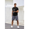 image:imageCOOFANDY Mens T Shirts Casual Short Sleeve Cotton Tee Shirts Hipster Hip Hop Longline TShirt Basic Summer TopsOne Piece Black