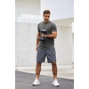image:imageCOOFANDY Mens T Shirts Casual Short Sleeve Cotton Tee Shirts Hipster Hip Hop Longline TShirt Basic Summer TopsOne Piece Grey