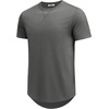 image:imageCOOFANDY Mens T Shirts Casual Short Sleeve Cotton Tee Shirts Hipster Hip Hop Longline TShirt Basic Summer TopsOne Piece Grey