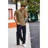 image:imageCOOFANDY Mens T Shirts Casual Short Sleeve Cotton Tee Shirts Hipster Hip Hop Longline TShirt Basic Summer TopsOne Piece Khaki
