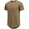 image:imageCOOFANDY Mens T Shirts Casual Short Sleeve Cotton Tee Shirts Hipster Hip Hop Longline TShirt Basic Summer TopsOne Piece Khaki
