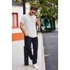 image:imageCOOFANDY Mens T Shirts Casual Short Sleeve Cotton Tee Shirts Hipster Hip Hop Longline TShirt Basic Summer TopsOne Piece White